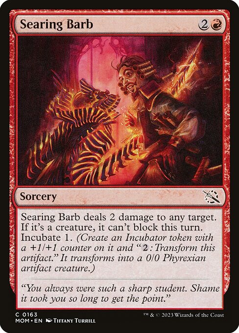 MTG Searing Barb MOM 163 Regular Foil