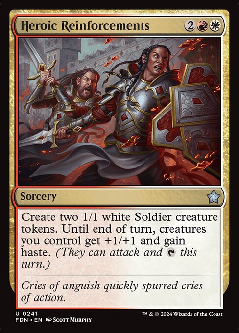 MTG Heroic Reinforcements FDN 241 Regular Nonfoil