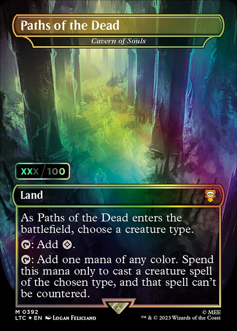 MTG Cavern of Souls LTC 392z Showcase Ring Foil