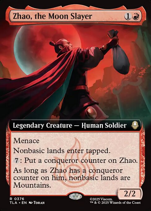 MTG Zhao, the Moon Slayer TLA 376 Extended Art Nonfoil