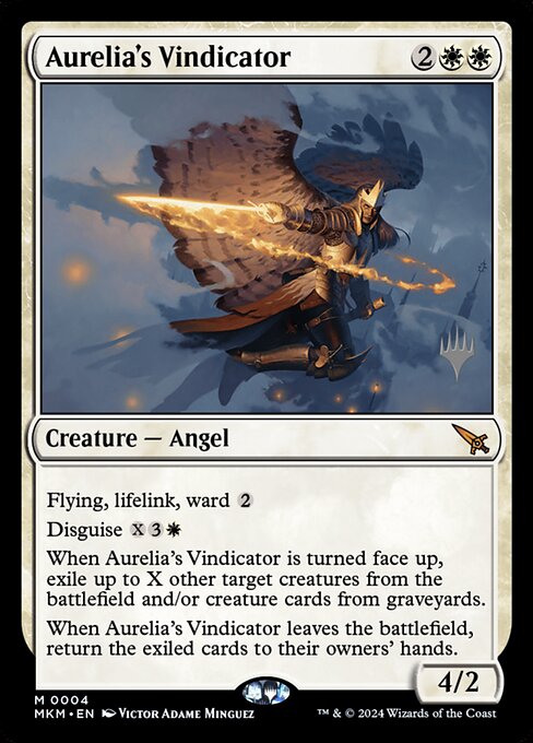 MTG Aurelia's Vindicator PMKM 004p Promo Pack Nonfoil