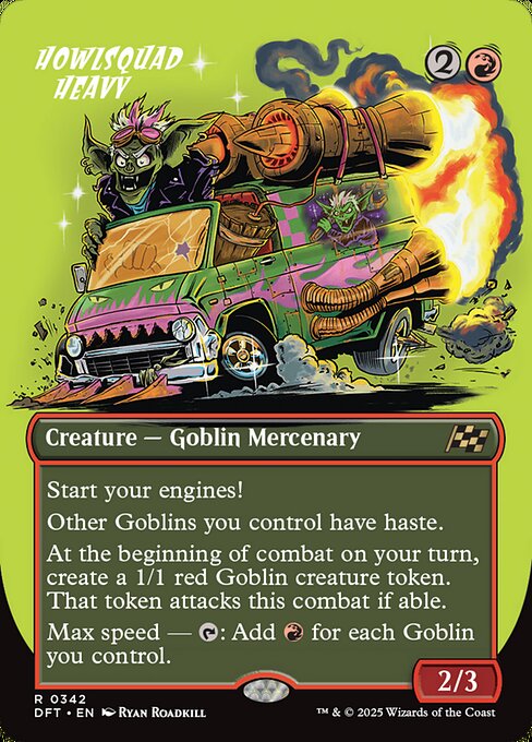 MTG Howlsquad Heavy DFT 342 Borderless Rude Rider Foil