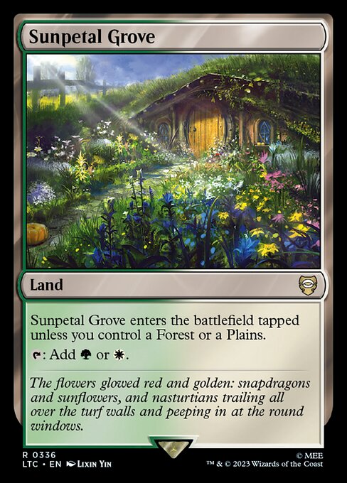 MTG Sunpetal Grove LTC 336 Alternate Art Nonfoil