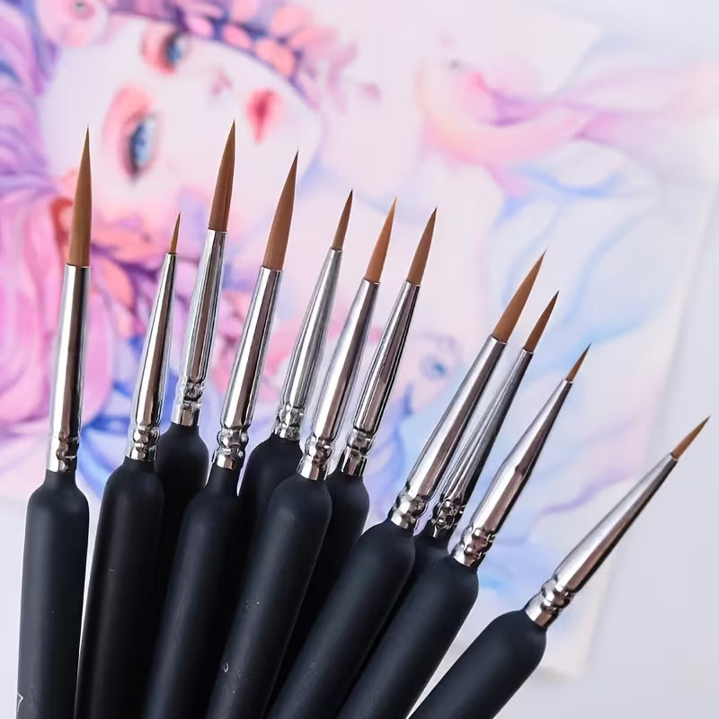 Detail paint brush set for acrylic oil and watercolour