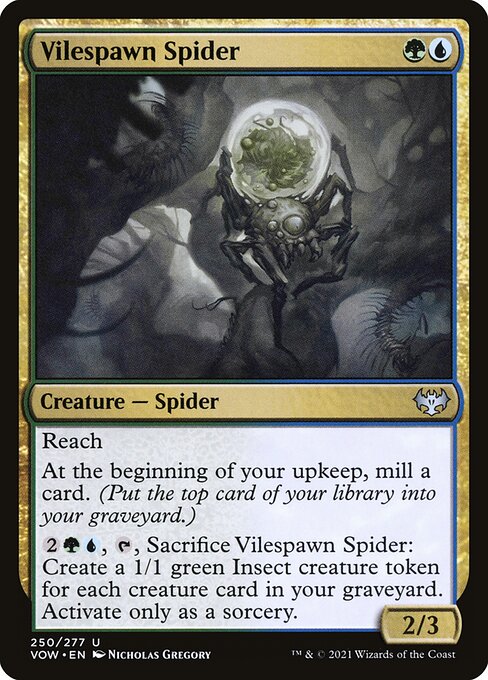 MTG Vilespawn Spider VOW 250 Standard Foil front