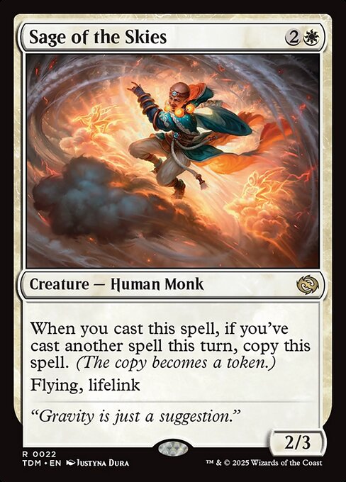 MTG Sage of the Skies TDM 022 Regular Nonfoil