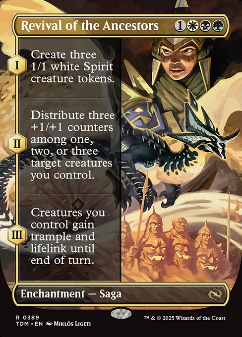 MTG Revival of the Ancestors TDM 389 Borderless Nonfoil