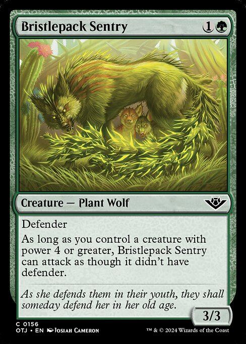 MTG Bristlepack Sentry OTJ 156 Regular Foil