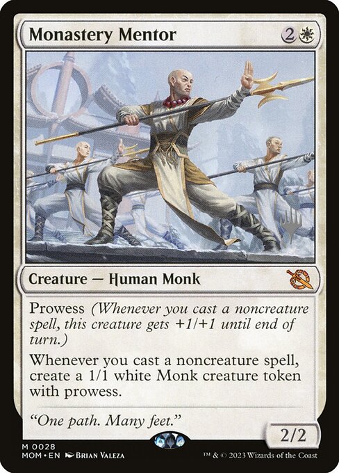 MTG Monastery Mentor PMOM 028p Promo Pack Foil