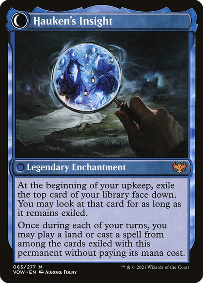 MTG Jacob Hauken, Inspector // Hauken's Insight VOW 065 Standard Foil reverse