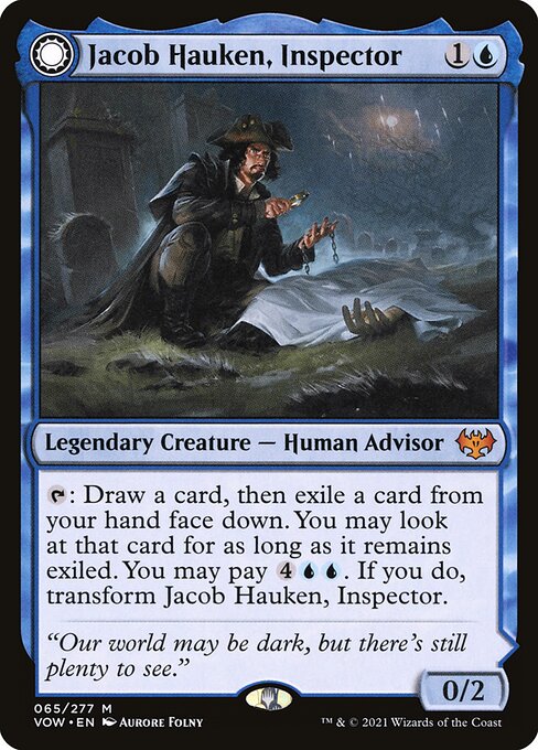 MTG Jacob Hauken, Inspector // Hauken's Insight VOW 065 Standard Nonfoil front