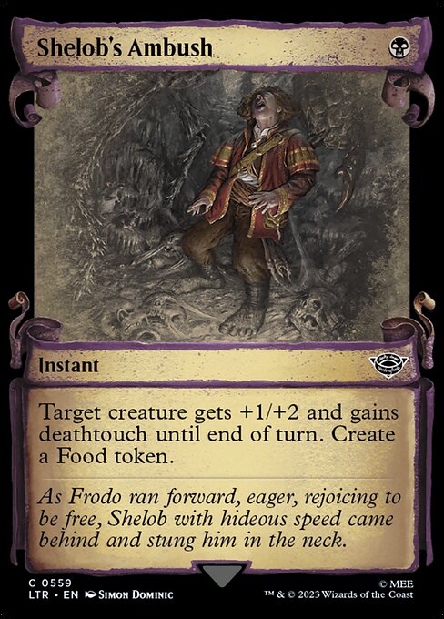 MTG Shelob's Ambush LTR 559 Showcase Scrolls of Middle-earth Silver Foil