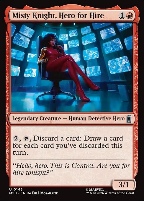 MTG Misty Knight, Hero for Hire MSH 145 Regular Foil