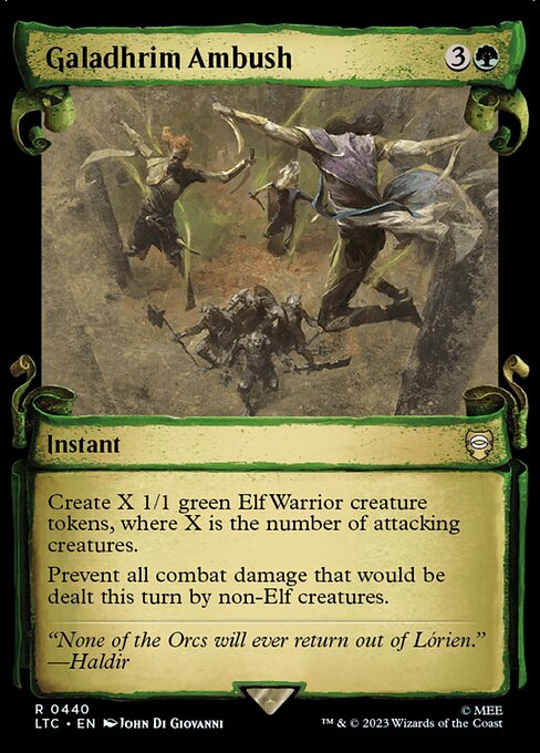 MTG Galadhrim Ambush LTC 440 Alternate Art Foil
