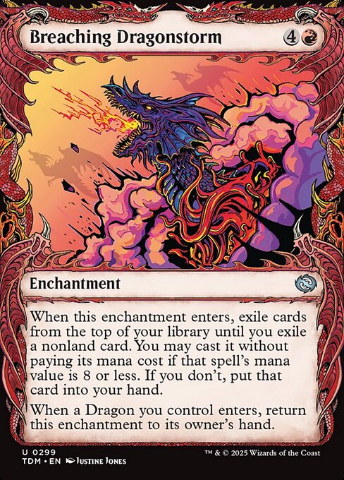 MTG Breaching Dragonstorm TDM 299 Showcase Draconic Frame Nonfoil