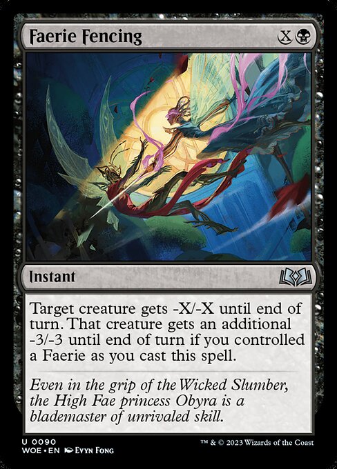 MTG Faerie Fencing WOE 090 Regular Foil