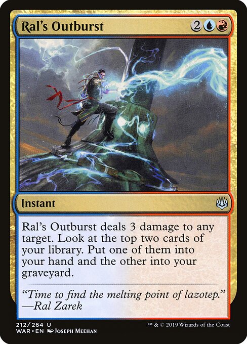 MTG Ral's Outburst WAR 212 Standard Nonfoil front