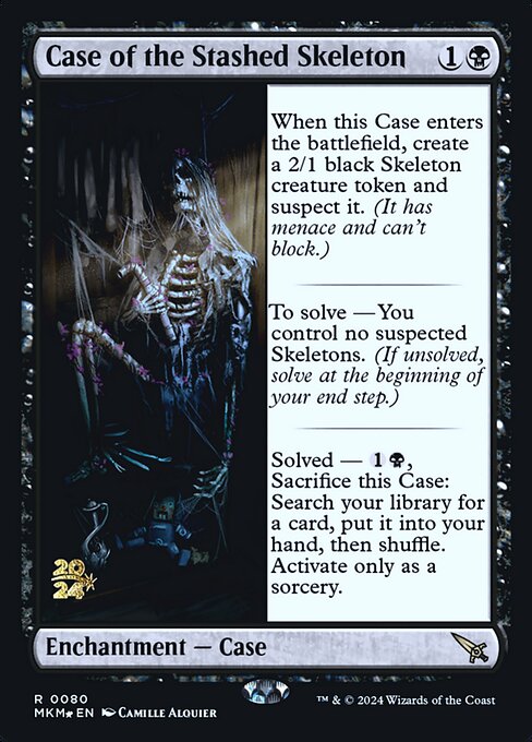 MTG Case of the Stashed Skeleton PMKM 080s Prerelease Foil