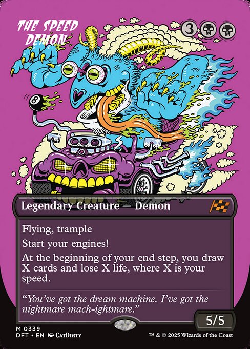 MTG The Speed Demon DFT 339 Borderless Rude Rider Nonfoil