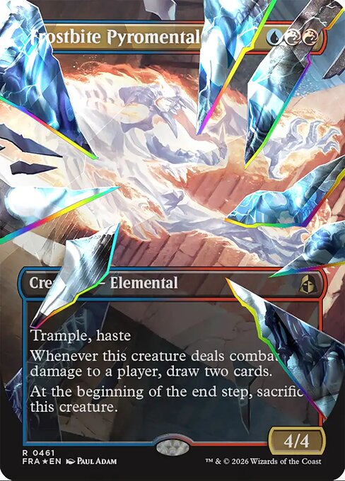 MTG Frostbite Pyromental FRA 461 Shattered Mirror Facet Foil front