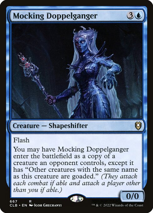 MTG Mocking Doppelganger CLB 667 Commander Deck Nonfoil