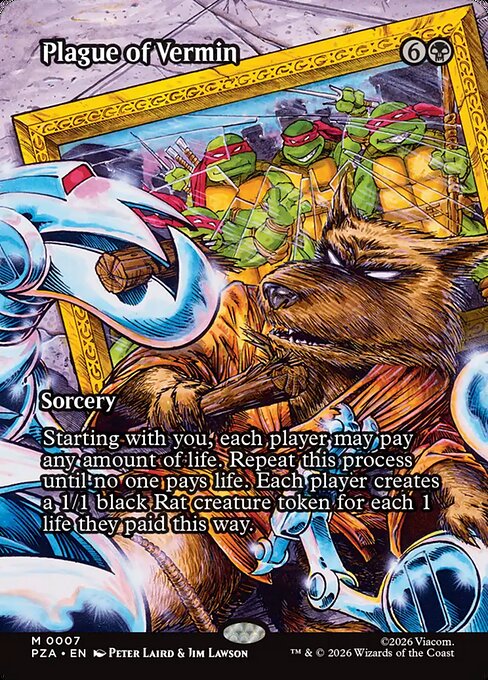 MTG Plague of Vermin PZA 007 Borderless Source Material Nonfoil