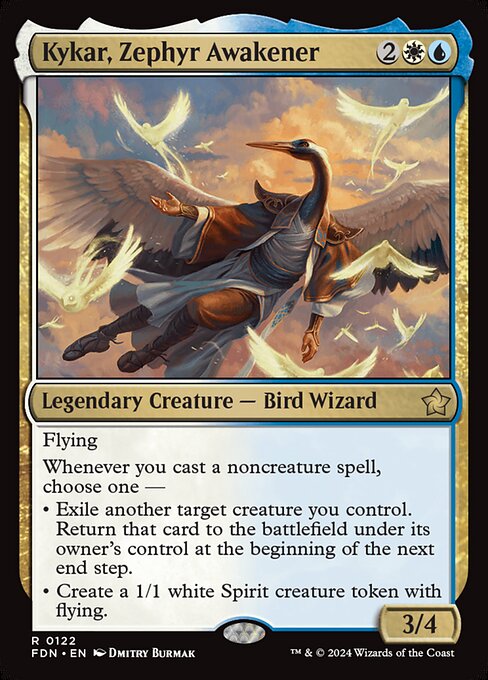 MTG Kykar, Zephyr Awakener FDN 122 Regular Foil