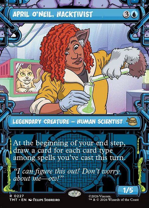 MTG April O'Neil, Hacktivist TMT 227 Sewer Frame Foil