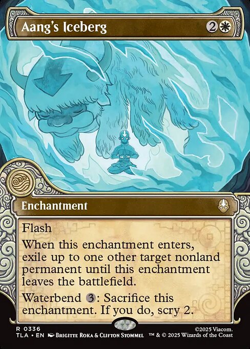 MTG Aang's Iceberg TLA 336 Borderless Elemental Frame Nonfoil
