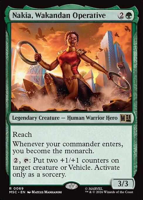 MTG Nakia, Wakandan Operative MSC 069 Regular Nonfoil