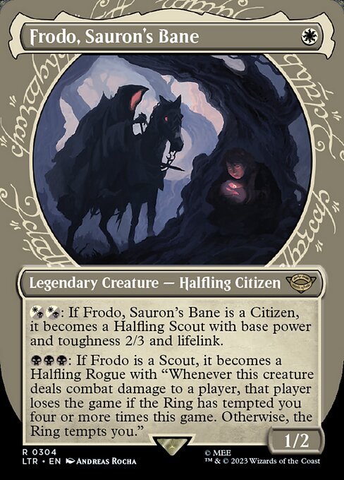 MTG Frodo, Sauron's Bane LTR 304 Showcase Ring Foil