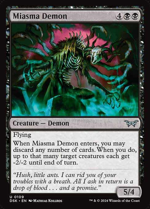 MTG Miasma Demon DSK 109 Regular Nonfoil