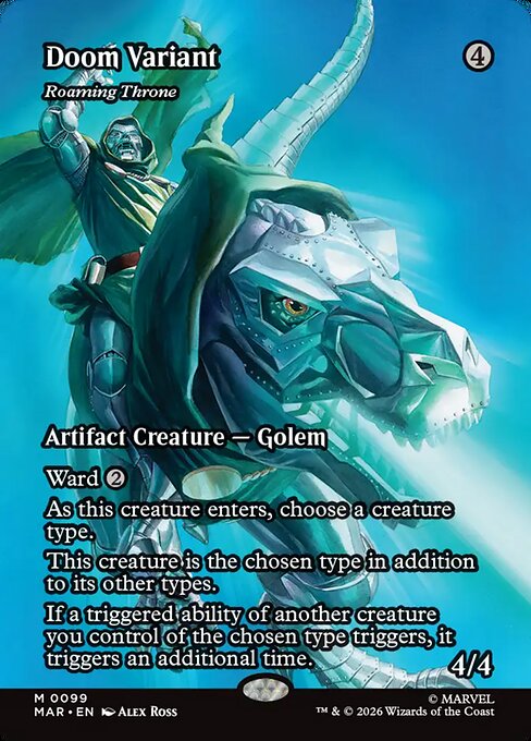 MTG Roaming Throne MAR 099 Borderless Source Material Nonfoil