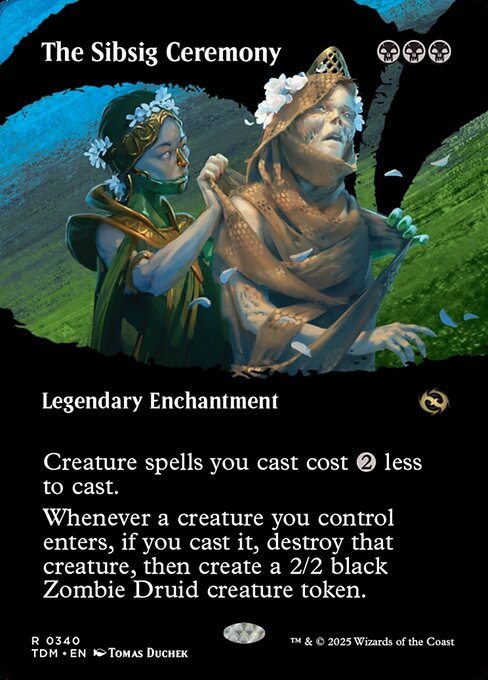 MTG The Sibsig Ceremony TDM 340 Borderless Clan Nonfoil
