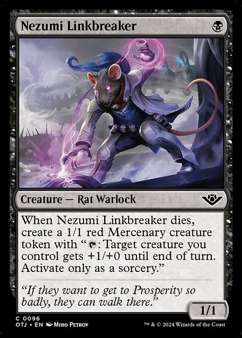 MTG Nezumi Linkbreaker OTJ 096 Regular Nonfoil