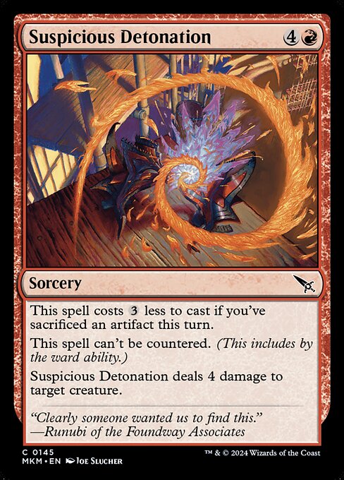 MTG Suspicious Detonation MKM 145 Regular Foil