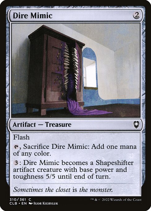 MTG Dire Mimic CLB 310 Regular Foil