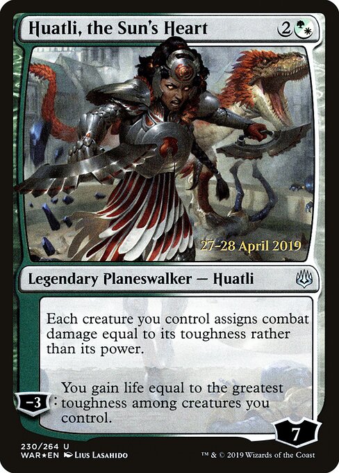 MTG Huatli, the Sun's Heart PWAR 230S Prerelease Promo Foil front