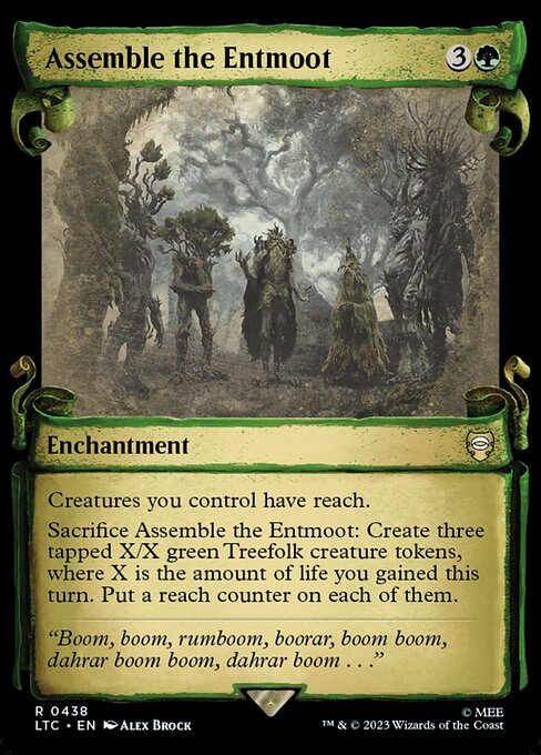 MTG Assemble the Entmoot LTC 438 Alternate Art Foil