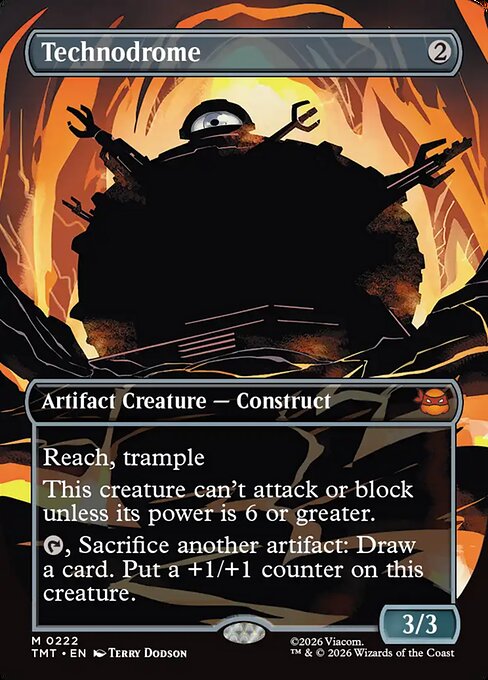 MTG Technodrome TMT 222 Borderless Silhouette Foil