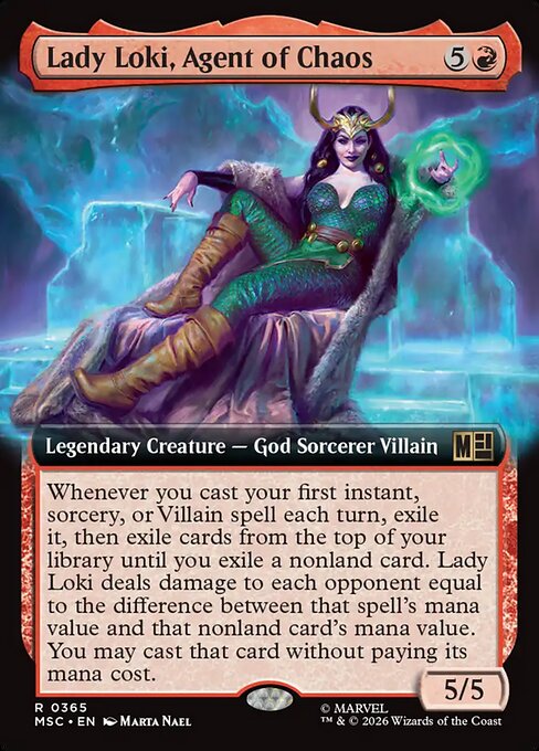 MTG Lady Loki, Agent of Chaos MSC 365 Extended Art Nonfoil