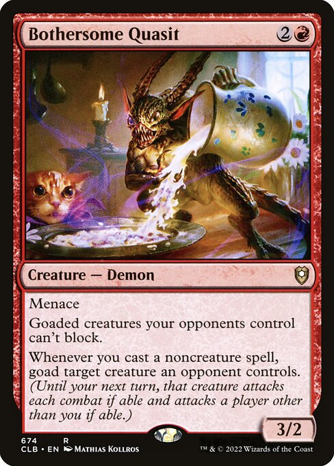 MTG Bothersome Quasit CLB 674 Commander Deck Nonfoil