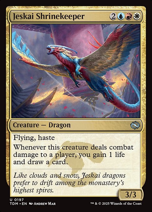 MTG Jeskai Shrinekeeper TDM 197 Regular Nonfoil