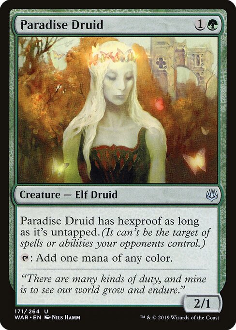 MTG Paradise Druid WAR 171 Standard Nonfoil front