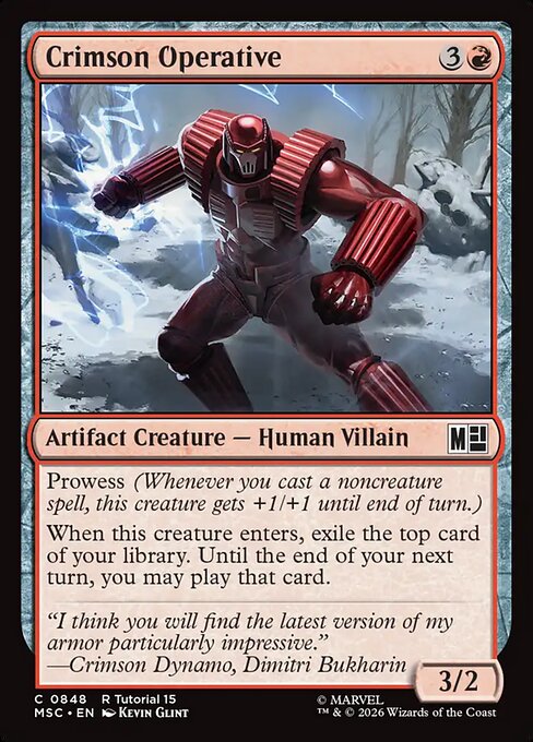 MTG Crimson Operative MSC 848 Regular Nonfoil