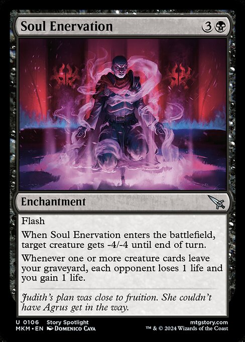 MTG Soul Enervation MKM 106 Regular Nonfoil
