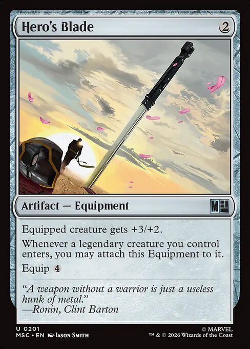 MTG Hero's Blade MSC 201 Regular Nonfoil