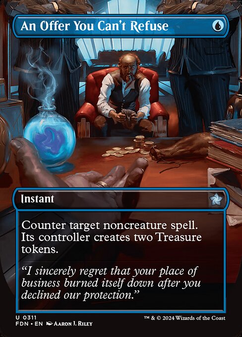 MTG An Offer You Can't Refuse FDN 311 Borderless Foil