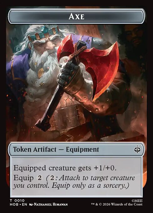 MTG Axe Token HOB 010 Token Foil