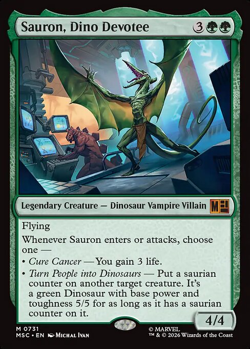 MTG Sauron, Dino Devotee MSC 731 Regular Foil
